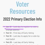 Voter Resources 2022 Primary Election Info